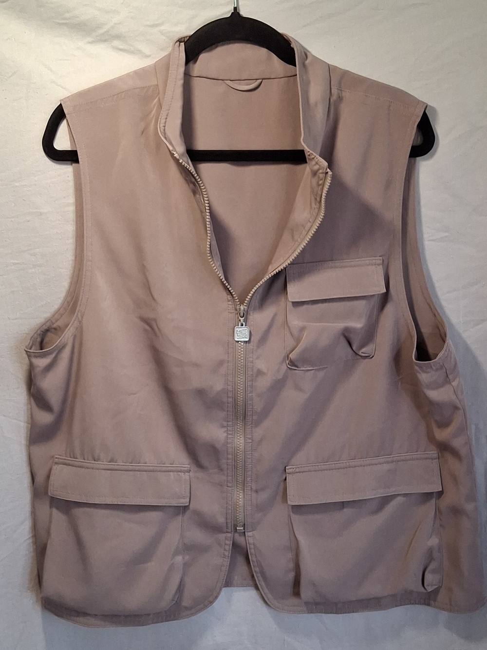 Mycra Pac Tour Full-Zip Utility Vest Mauve Size 2 M/L Women Travel Made in USA